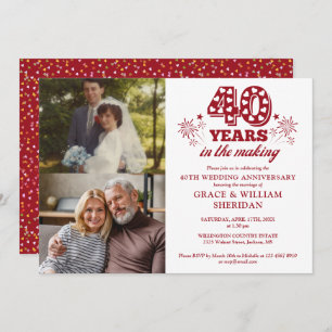 In de making 40th Wedding Jubileum 2 Foto Kaart