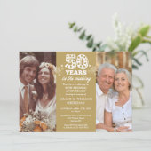 In de Making 50e bruiloft Jubileum 2 foto Kaart (Staand voorkant)
