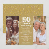 In de Making 50e bruiloft Jubileum 2 foto Kaart (Voorkant / Achterkant)