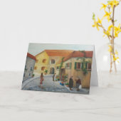 "In de markt" leeg wenskaart Kaart (Gele Bloem)