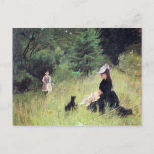 In de Meadow door Berthe Morisot Briefkaart