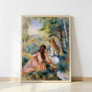 In de Meadow, Pierre-Auguste Renoir Poster