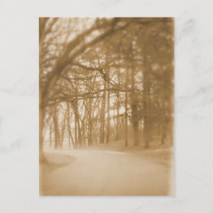 In de mist - Briefkaart