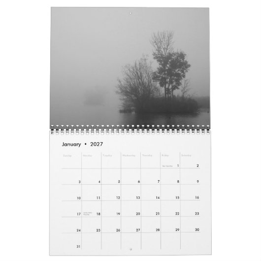 In de mist van 2015 kalender (Jan 2027)