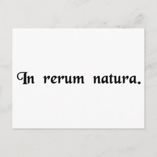 In de natuur van dingen. briefkaart