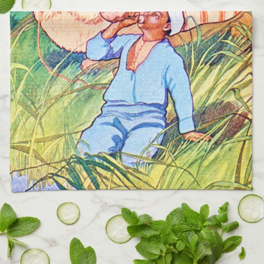 In de oase theedoek (Gevouwen)