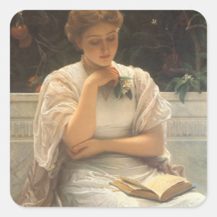 In de Oranjerie door Charles Edward Perugini Vierkante Sticker