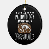 In de paleontologie is alles mogelijk dinosaurus p keramisch ornament (Links)