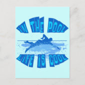 IN DE POOL IS HET LEVEN COOL BRIEFKAART (Voorkant)
