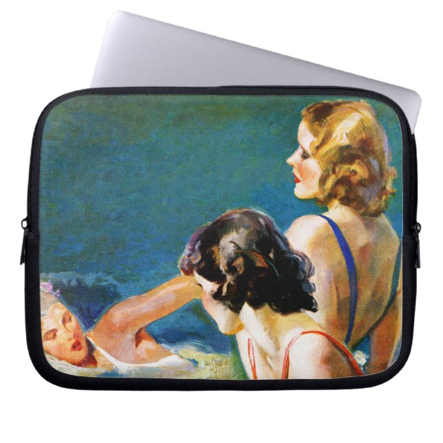In de pool laptop sleeve (Voorkant)