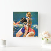 In de pool vierkante klok (Huis)