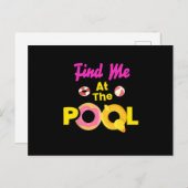 In de poolzwembad briefkaart (Voorkant / Achterkant)