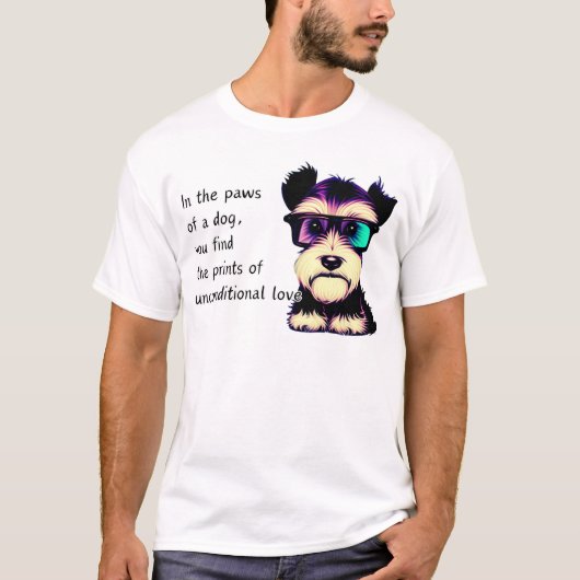 In de poten van een hond t-shirt (Voorkant)