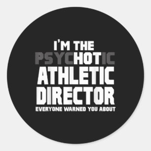 In de psychotische (hete) atletische regisseur Fun Ronde Sticker