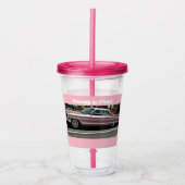  in de roze Acrylcup van Cadillac Acryl Drinkbeker (Voorkant)