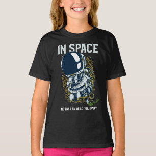 In de ruimte kan niemand je horen flauwvallen. t-shirt