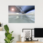 In de ruimte poster (Thuiskantoor)