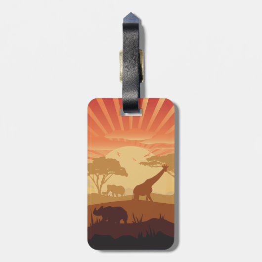 In de Safari Bagagelabel (Achterkant verticaal)