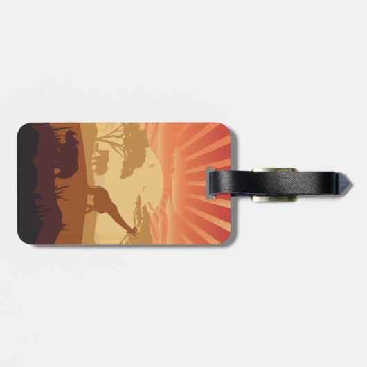 In de Safari Bagagelabel (Achterkant horizontaal)