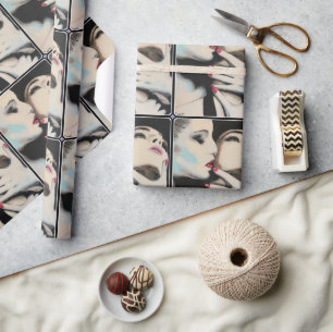 'In de schaduw' Schilderij op een Cadeaupapier