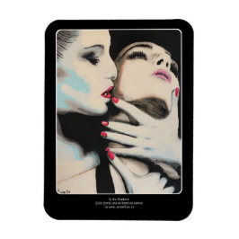 'In de schaduw' Schilderij op een Magneet