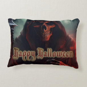 In de schaduw van de Magere Hein - Halloween Accent Kussen