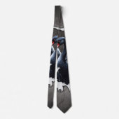 In de schaduw van elegantie: een zwarte zwaan. stropdas (Achterkant)