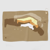 "In de schommel" handdoek van de golfer (Horizontaal)