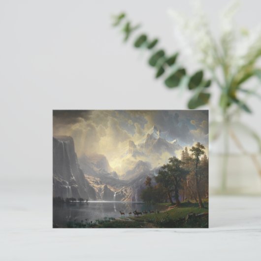 In de Sierra Nevada, CA | Albert Bierstadt Briefkaart (Staand voorkant)