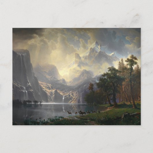 In de Sierra Nevada, CA | Albert Bierstadt Briefkaart (Voorkant)