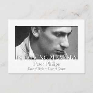 In de Sjabloon Loving Memory Celebration of Life Kaart