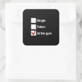 IN DE SPORTSCHOOL VIERKANTE STICKER (Tas)