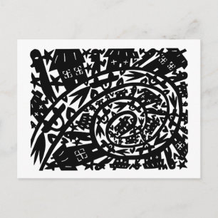 In de stad briefkaart