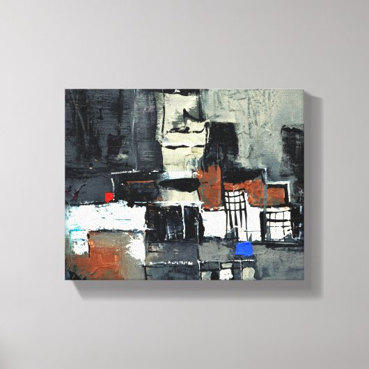 In de stad canvas afdruk (Voorkant)