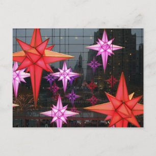 In de Stad van New York. De decoratie van Kerstmis Feestdagenkaart