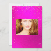 In de Stars Sweet 16, Flashy Neon Pink Kaart (Achterkant)