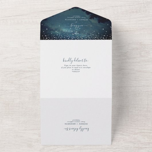 In de sterren geschreven all in one uitnodiging (Buitenkant)