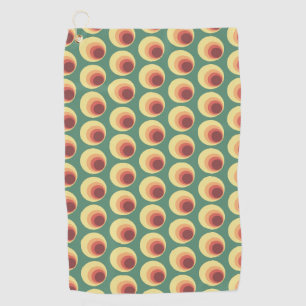 In de stijl van de jaren 70 geïnspireerd cirkelpat golfhanddoek