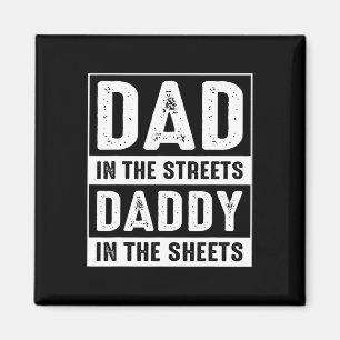 In de straten papa in de lakens vaders dag plezier magneet