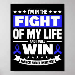 In de strijd van mijn leven steun alopecia bewustz poster