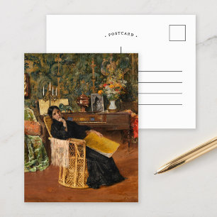 In de studio   William Merritt Chase Briefkaart