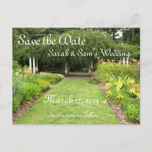 In de tuin aankondigingskaart (Voorkant)