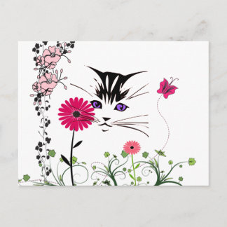 In de tuin briefkaart