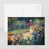 In de tuin Claude Monet impressionistische schilde Briefkaart (Voorkant / Achterkant)