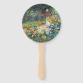 In de tuin door Claude Monet Handwaaier (Achterkant)