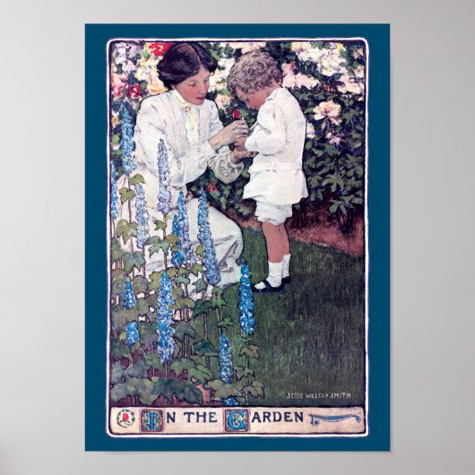 In de tuin, Jessie Willcox Smith Poster (Voorkant)