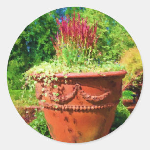 In de tuin ronde sticker