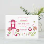 In de tuin uitnodiging (Staand voorkant)