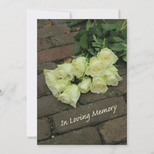 In de uitnodiging van de Loving Memory Memorial Se (Voorkant)