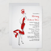 In de uitnodiging van het Show van de Mode Vogue (Voorkant / Achterkant)